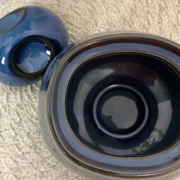 VTG Sango dusty blue creamer and sugar bowl set - Picture 6 of 14